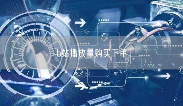 b站播放量购买下单