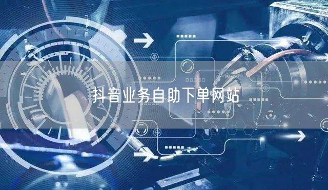 抖音业务自助下单网站