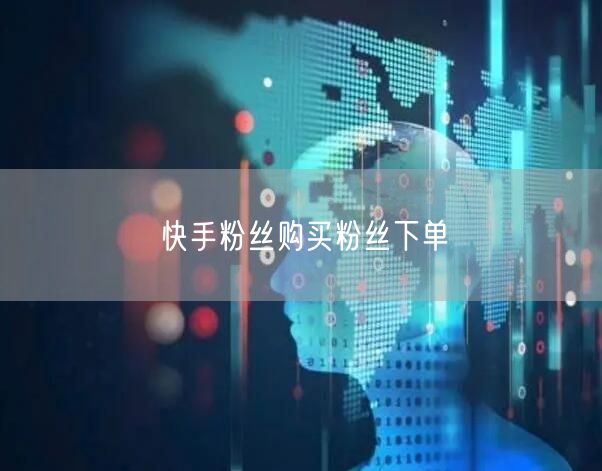 快手粉丝购买粉丝下单
