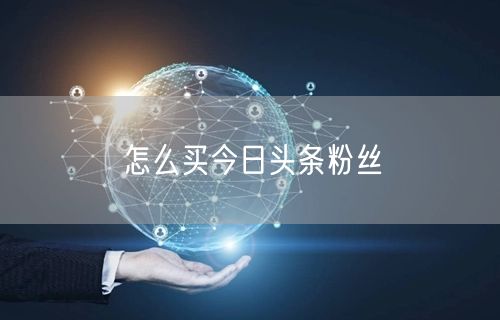 怎么买今日头条粉丝