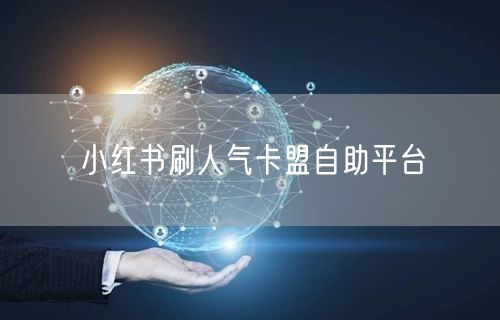 小红书刷人气卡盟自助平台