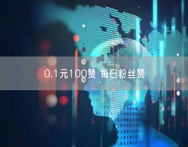 0.1元100赞 每日粉丝赞