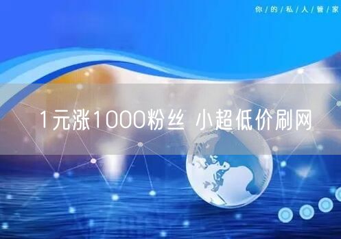 1元涨1000粉丝 小超低价刷网