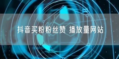 抖音买粉粉丝赞 播放量网站