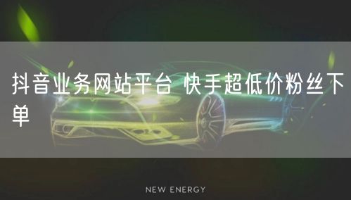 抖音业务网站平台 快手超低价粉丝下单