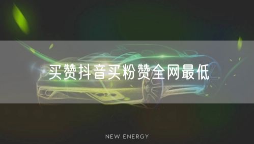 买赞抖音买粉赞全网最低