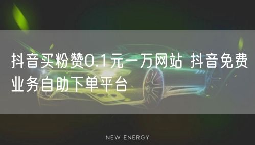 抖音买粉赞0.1元一万网站 抖音免费业务自助下单平台