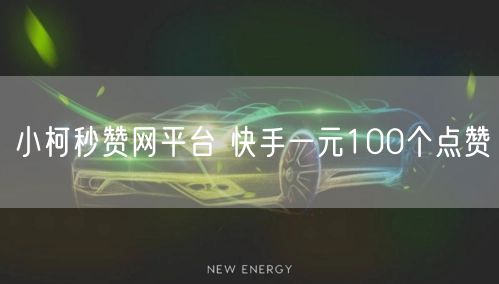 小柯秒赞网平台 快手一元100个点赞