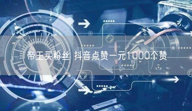 帝王买粉丝 抖音点赞一元1000个赞